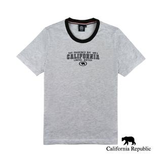 【California Republic】CR印花圓領淺灰短TEE(男版)