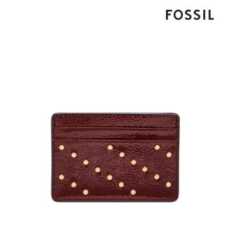 【FOSSIL 官方旗艦館】Steven 真皮卡夾-紅木色漆皮 SL10026631