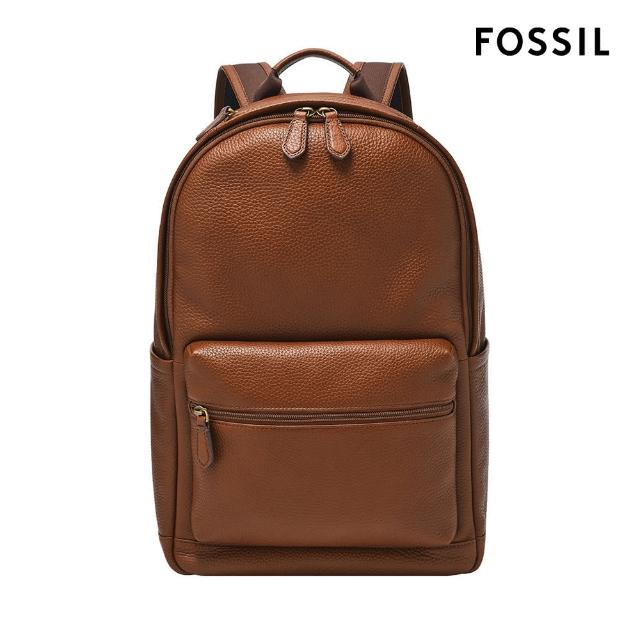 【FOSSIL 官方旗艦館】Buckner 真皮後背包-棕色 MBG9631210