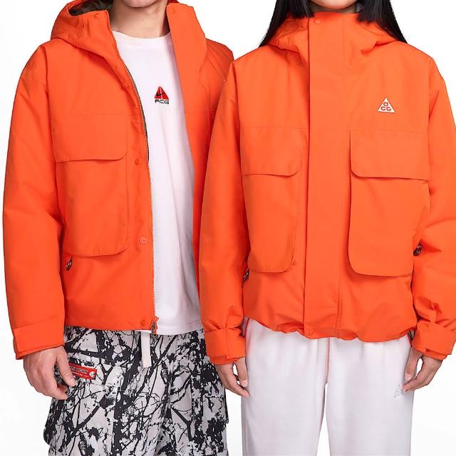 【NIKE 耐吉】ACG SF PRMLFT SKL PK JKT 男款 橘色 防潑水 寬版 連帽 外套 FV8682-819