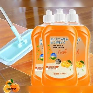 【柑橘工坊】地板濃縮清潔劑500ml 3瓶特惠組(輕鬆去汙/保護地板/光亮快乾/有效除菌)