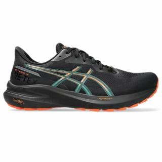 【asics 亞瑟士】GT-1000 13 GTX 男款 慢跑鞋 黑綠橘(1011B857-002)
