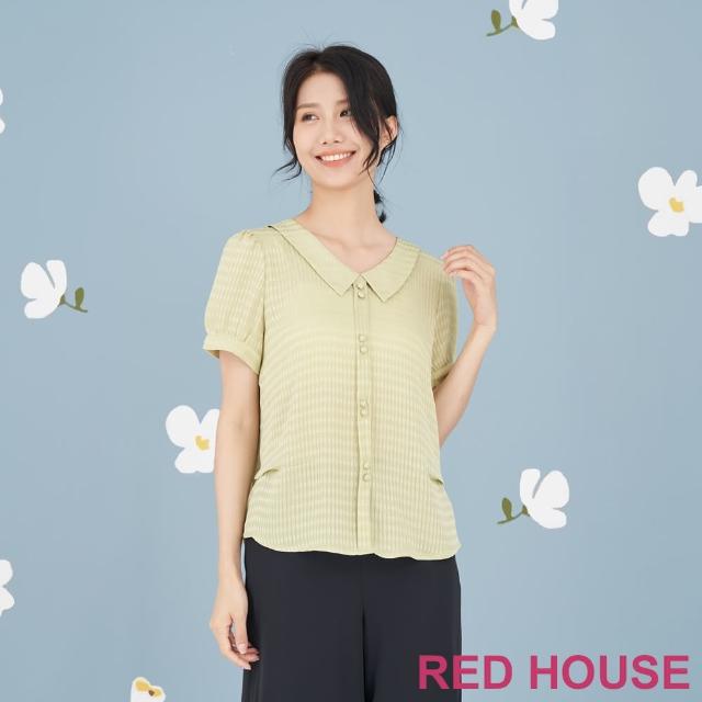 【RED HOUSE 蕾赫斯】俏麗彼得潘領襯衫上衣(共2色)