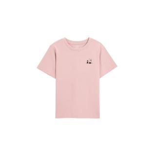 【GIORDANO 佐丹奴】童裝小兔印花短袖上衣(01 桃皮粉紅)
