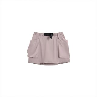 【GIORDANO 佐丹奴】童裝抗UV防曬工裝褲裙 G-MOTION系列(47 豆沙粉)