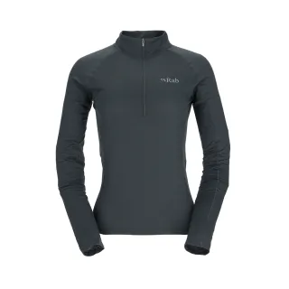 【RAB】Sonic LS Zip Wmns 長袖透氣拉鍊排汗衣 女款 鯨魚灰 #QBL04