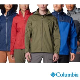 【Columbia 哥倫比亞】男女款-防潑水連帽風衣(多色任選)
