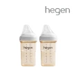 【hegen 總代理】PCTO™ 金色奇蹟PPSU多功能方圓型寬口奶瓶 240ml 雙瓶組(象牙白)