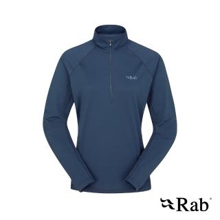 【RAB】Sonic LS Zip Wmns 長袖透氣拉鍊排汗衣 女款 暴風藍 #QBL04