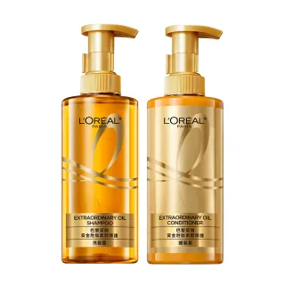 【LOREAL Paris 巴黎萊雅】玻尿酸水光豐盈/黃金柔韌修護系列洗髮露/護髮素440ml(大金瓶/髮根氣墊瓶/洗護髮)