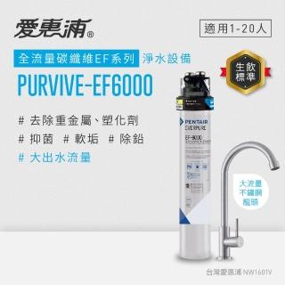 【EVERPURE 愛惠浦】櫥下型 PURVIVE-EF6000大流量不鏽鋼龍頭生飲淨水器