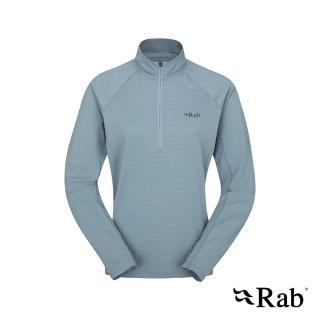 【RAB】Sonic LS Zip Wmns 長袖透氣拉鍊排汗衣 女款 堡壘灰 #QBL04