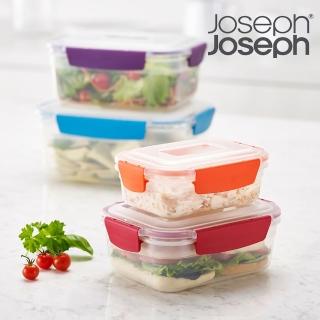 【Joseph Joseph】Nest系列 堆疊保鮮盒四件組-繽紛(收納 顏色分類 密封防漏 可微波 廚房)