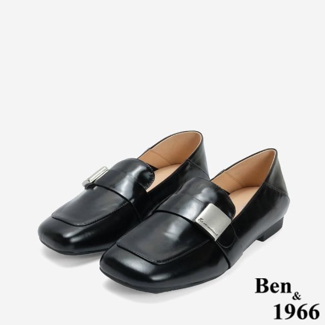 【Ben&1966】高級牛油皮個性方頭樂福鞋-24623
