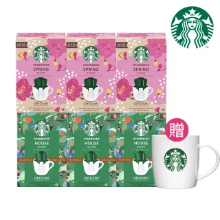 【STARBUCKS 星巴克】濾掛咖啡-春季綜合咖啡X6盒組(家常美式X3+春季綜合X3+星巴克馬克杯)