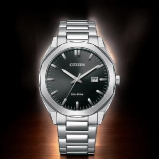 【CITIZEN 星辰】光動能 八角形 日期 夜光 男錶 手錶(BM7600-81E)