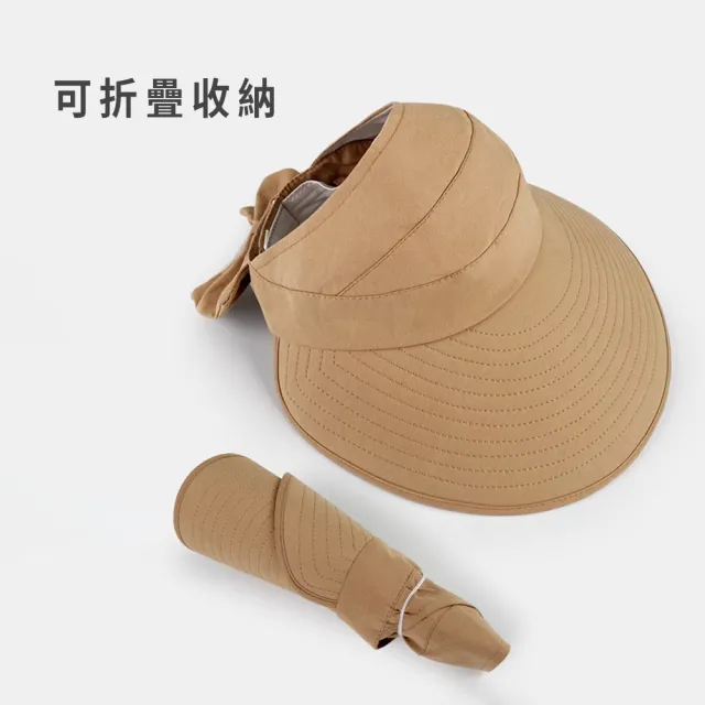 【Sumfun】夏季大帽簷蝴蝶空頂遮陽帽 可折疊透氣防曬帽 UPF50+防曬機能帽 沙灘帽 戶外登山帽