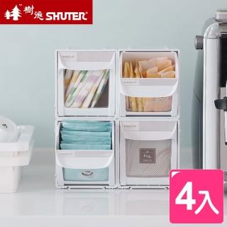 【SHUTER 樹德】快取分類收納盒-4入(置物盒 整理盒 文具盒 FO121)