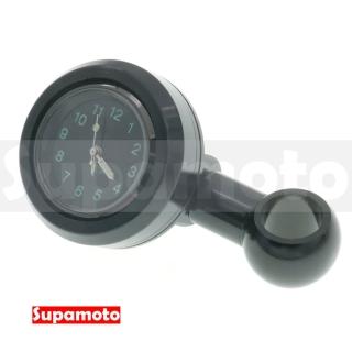 【Supamoto】車把時鐘-B鏡座款(通用/改裝/後照鏡座/機車/重機/時間/握把/裸把/手錶)