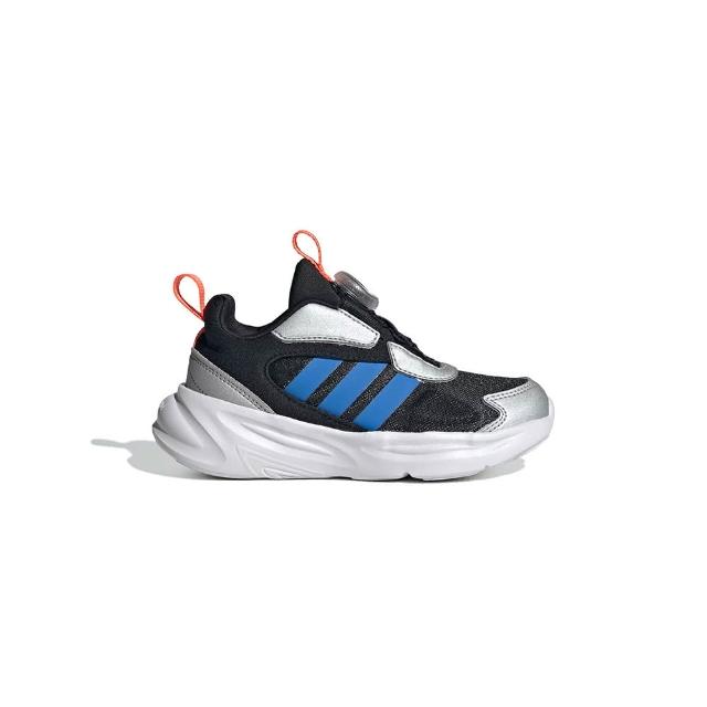 【adidas 愛迪達】Ozelle Boa 中童 黑藍色 運動 休閒 跑鞋 網布 透氣 慢跑鞋 JI1041