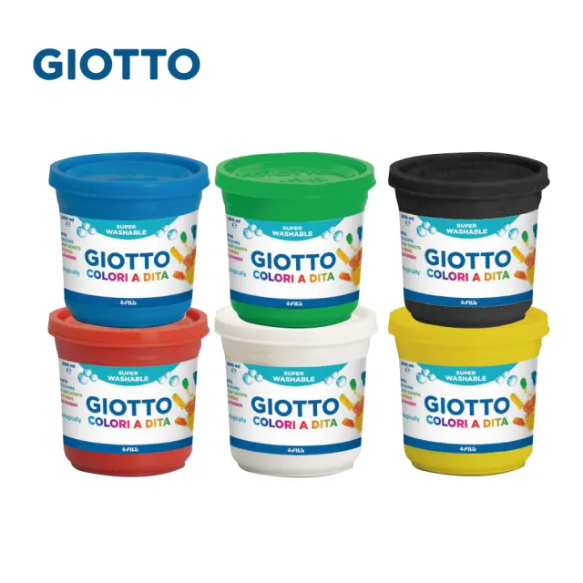 【GIOTTO】幼兒安全手指膏200ml-6色(手指畫 繪畫顏料 安全無毒 好洗 抗敏)