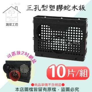 【蔬菜工坊】三孔型塑膠蛇木板 10片/組(可置放網盆)