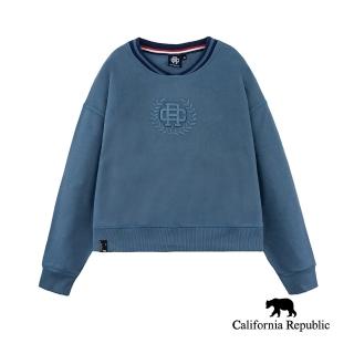 【California Republic】CR 灰藍印花大學TEE(女版)