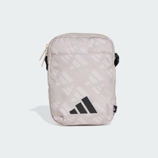 【adidas 愛迪達】側揹包 斜揹包 小包 運動小包 隨身小包 LIN ORG MONO 米灰 JG5871