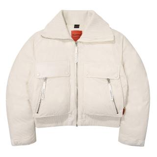 【Superdry】韓版 女款 短版 羽絨外套 Semi-Crop Over(象牙白)