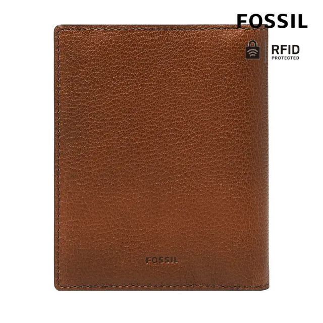 【FOSSIL】Travel 真皮RFID護照夾-咖啡色 SLG1499200