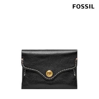 【FOSSIL 官方旗艦館】Heritage 復古信封真皮卡夾-黑色 SL8230001