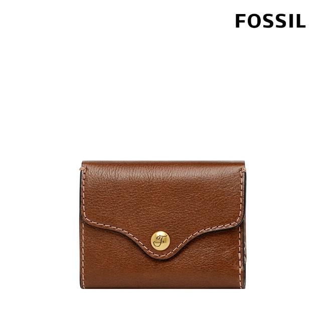 【FOSSIL 官方旗艦館】Heritage 輕巧型真皮短夾-咖啡色 SL8231200