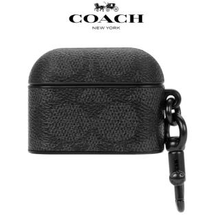 【COACH】AirPods Pro 1/2代 保護殼套 經典黑(硬殼/耳機套/耳機殼)