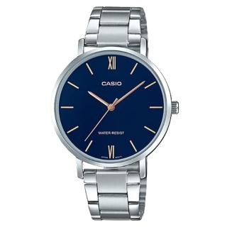 【CASIO 卡西歐】氣質文青鋼帶女錶(LTP-VT01D-2B)