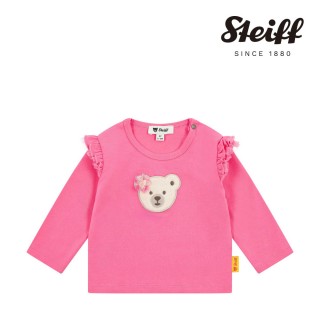 【STEIFF】熊頭童裝 滾邊蕾絲造型長袖T恤衫(長袖上衣)