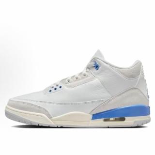 【NIKE 耐吉】Jordan Air Jordan 3 Lucky Shorts 北卡藍 白藍耐磨 低幫 復古籃球鞋 男款 CT8532-101