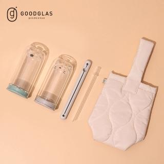 【GOODGLAS】ZOO ZOO隨手玻璃杯禮包組-小熊&小貓