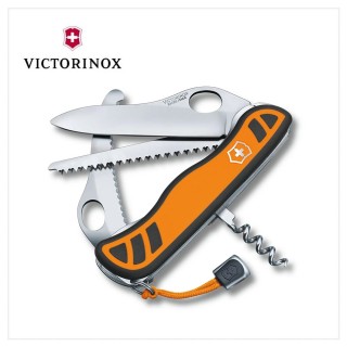 【VICTORINOX 瑞士維氏】Hunter XT Grip 瑞士刀/橘黑/111mm(0.8341.MC9)