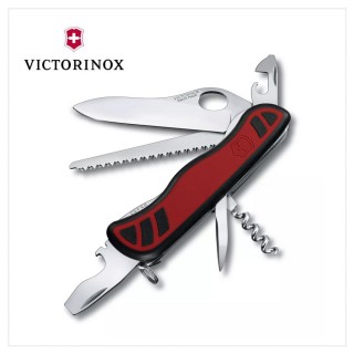 【VICTORINOX 瑞士維氏】Forester M Grip 瑞士刀/紅黑/10用/111mm(0.8361.MC)