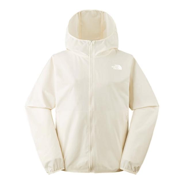 【The North Face】北臉 外套 女款 運動連帽外套 防風 防潑水 W ZEPHYR NOVELTY 米白 NF0A8BW9QLI