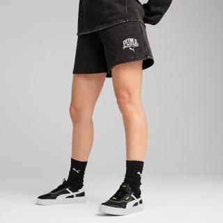 【PUMA】短褲 女 運動褲 毛圈布 歐規 PUMA CLASS WASHED 黑 68503501