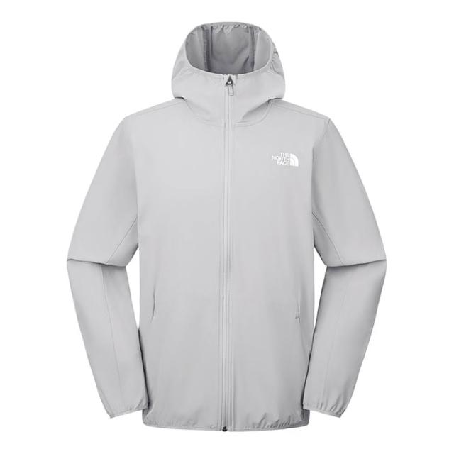 【The North Face】北臉 外套 男款 運動連帽外套 防曬 防風 防潑水 M ZEPHYR NOVELTY 灰 NF0A8BW80TI