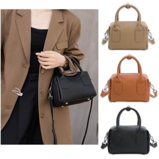 【Urban & Chic】質感真皮波士頓兩用包/手提包/枕頭包(多色任選)