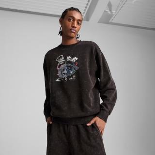 【PUMA】長袖上衣 男 歐規 TMNT 黑 63010001