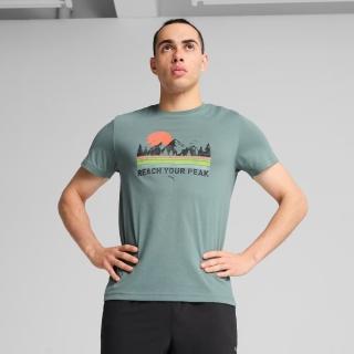 【PUMA】短袖上衣 男 訓練 慢跑 歐規 OUTDOOR 綠 52659830