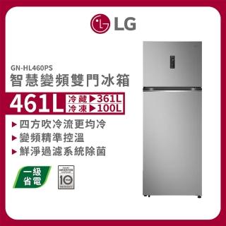 【LG 樂金】461公升一級能效WIFI智慧變頻右開雙門冰箱 星辰銀(GN-HL460PS)