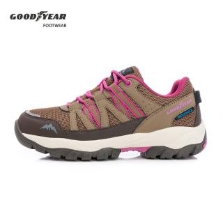 【GOODYEAR 固特異】山行W1-動態防水戶外鞋/女鞋 橡膠大底 防撞鞋頭 咖啡(GAWO42423)