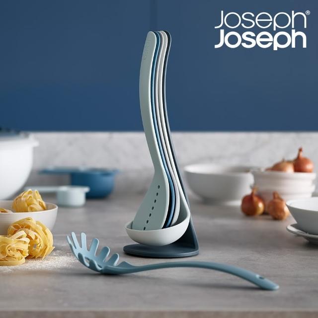 【Joseph Joseph】Nest系列 磁吸料理鏟杓組(立架底座 漏勺 撈麵杓 濾油料理匙 湯杓)