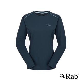 【RAB】Force LS Tee Wmns 長袖透氣排汗衣 女款 暴風藍 #QBL08