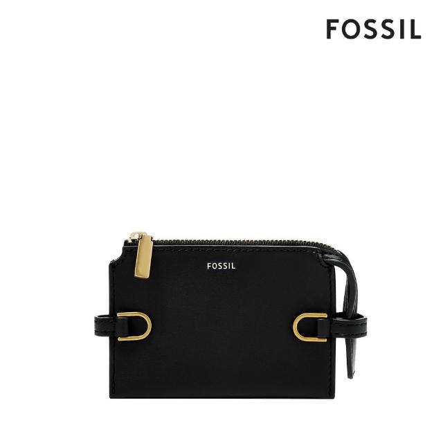 【FOSSIL 官方旗艦館】Kier 仙人掌純素皮革卡夾零錢包-黑色 SL6557001